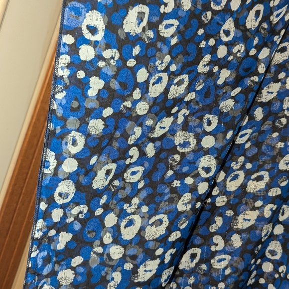 Cato Blue and White Swim Coverup with Floral Pattern - Picture 7 of 8